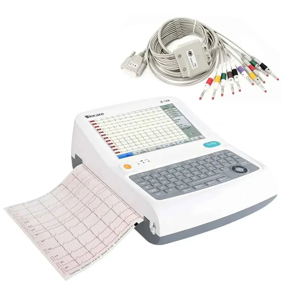 High-end touchscreen 12-channel ECG/EKG machine